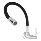 Torneira Cozinha Parede Flexível Preta Metal Premium Gourmet