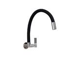 Torneira Cozinha Parede Gourmet Colors Preta Mangueira Silico