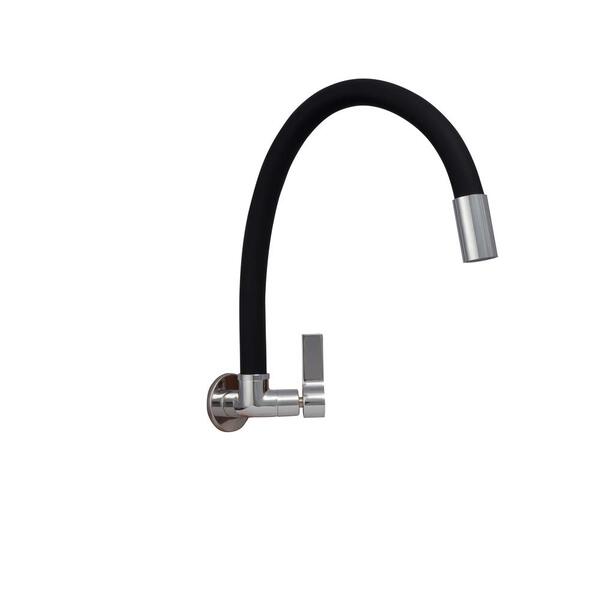 Torneira Cozinha Parede Gourmet Colors Preta Mangueira Silico