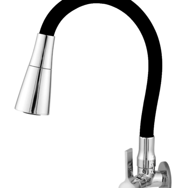 Torneira Cozinha Parede Gourmet Cônico Preta/cr 2168 C-65