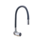 Torneira Cozinha Parede Gourmet Metal Silicone Preta Flexível
