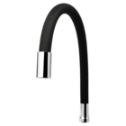 Torneira Cozinha Parede Gourmet Preta Flexível 1/4 Volta C62