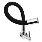 Torneira Cozinha Parede Gourmet Preta Flexível 1/4 Volta C62