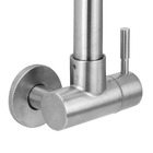 Torneira Cozinha Parede Inox Escovado C/bica Articulada 360