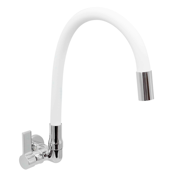 Torneira Cozinha Parede Luxo Gourmet Branca 1/4 Volta Fauzi C