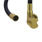 Torneira Cozinha Parede Tubo Flexível Preta E Dourada Metal L