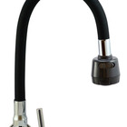 Torneira Cozinha Parede Tubo Gourmet Duplo Jato 1/4v Preto