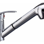 Torneira Cozinha Pia Monocomando Flexível Prateada Luxo