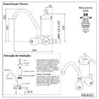Torneira Cozinha Pia Parede Com Filtro Bica Móvel Cromado