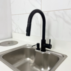 Torneira Cozinha Preta Fosca Inox 304 Monocomando Bancada Fle