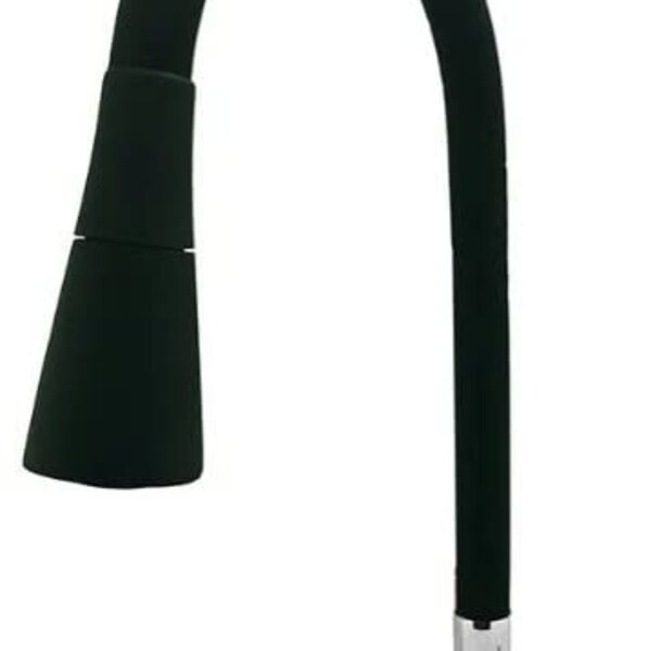 Torneira Cozinha Preta Gourmet Parede Tubo Cônico 2 Jatos Del