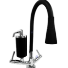 Torneira Cozinha Preta Mesa/bancada Gourmet 2 Jatos C-34 Casa