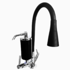 Torneira Cozinha Preta Mesa/bancada Gourmet 2 Jatos C-34 Del