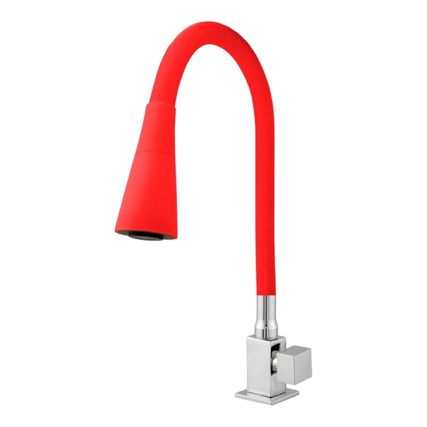 Torneira Cozinha Quadrada Veneza Bancada/mesa 4130 Cano Verme