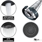 Torneira Cozinha Silicone Flexível Quadrada Bancada Cone Pret