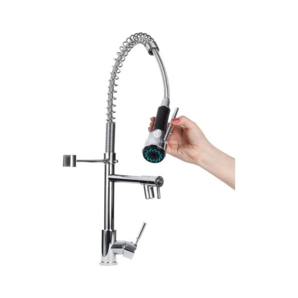 Torneira Cozinha Stillus Home Monocomando 50cm Brilhante Prata