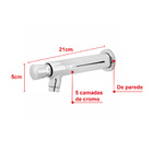 Torneira Cromada Automática De Parede P/ Lavatório/banheiro