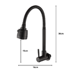 Torneira de Água Fria Parede de Cozinha Com Ducha 1/4 De Volt