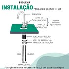 Torneira de Bancada Bica Alta Reta de 90 º Graus Modelo Quadr