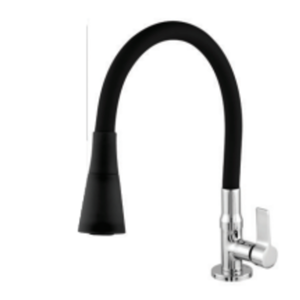 Torneira De Bancada Para Cozinha Bica Color Flexível Curta 1/
