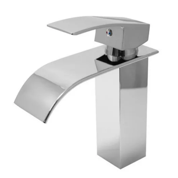 Torneira De Banheiro Cascata Quadrada Baixa Misturador