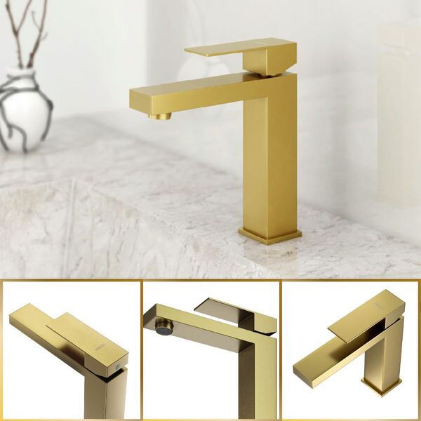 Torneira De Banheiro Lavabo Luxo Viena Monocomando Aço Inox 3