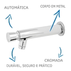 Torneira De Banheiro/lavatório Oliveira 1158 Automática Com T