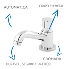 Torneira De Banheiro/lavatório Oliveira 1193 Automática Com T