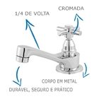 Torneira De Banheiro/lavatório Oliveira 1194 C-31 Em Metal 1/