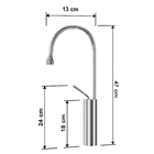Torneira De Banheiro Luxo Capri Monocomando Gota Aço Inox Gol