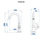 Torneira De Banheiro Metal Bica Média Cromado 1195 C54 Fani