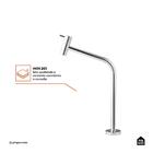 Torneira De Banheiro Monocomando Alta Aurá Pingoo.casa - Prata