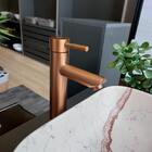 Torneira De Banheiro Monocomando Bica Alta Redonda Rose Gold