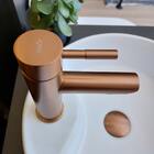 Torneira de Banheiro Monocomando Bica Baixa Redonda Rose Gold