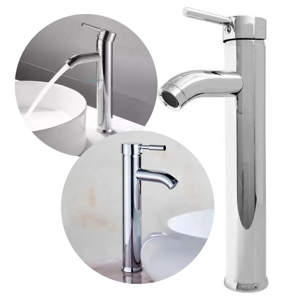 Torneira De Banheiro Monocomando Tubular Cromada Com Bica Alt