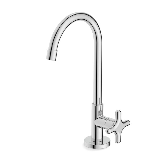 Torneira de Pia para Banheiro com Bica Média Cromada Cross Celite