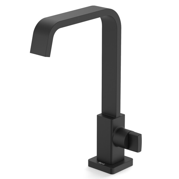 Torneira de Pia para Banheiro com Bica Média Preta Fosca Virtus Roca