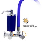 Torneira De Cozinha Azul Gourmet De Parede Com Filtro Inox Re