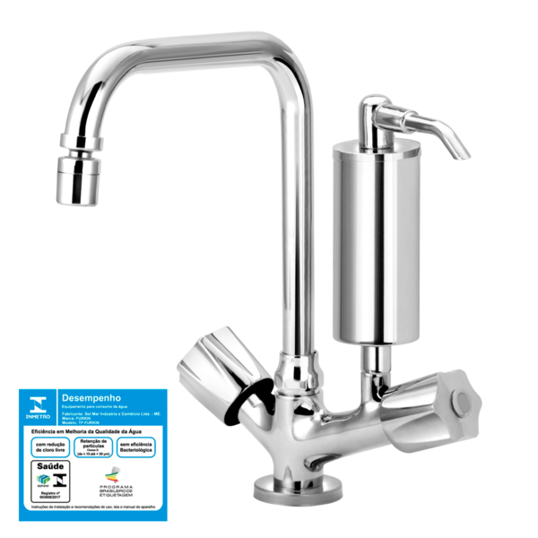 Torneira De Cozinha Bica Móvel Aladin Mesa Filtro Metal C50