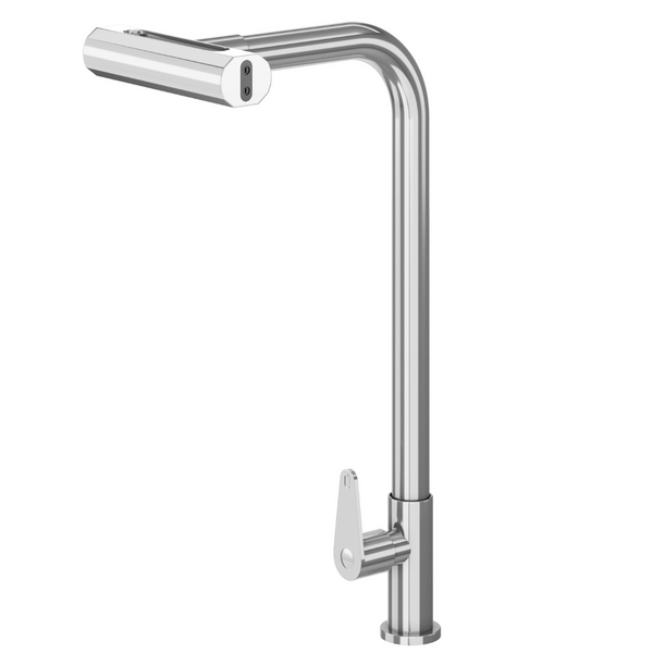 Torneira De Cozinha Bico Flexivel Tóquio Cromado Metal Goldenx