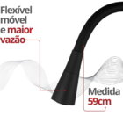 Torneira De Cozinha Cone Preto/black C-70 Gourmet