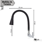Torneira De Cozinha Cone Preto/preto C-70
