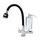 Torneira De Cozinha De Mesa Preto Com Filtro Blindado Cromado