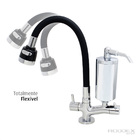 Torneira De Cozinha De Mesa Preto Com Filtro Blindado Cromado