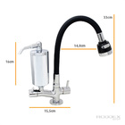 Torneira De Cozinha De Mesa Preto Com Filtro Blindado Cromado