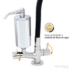 Torneira De Cozinha De Mesa Preto Com Filtro Blindado Cromado