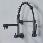 Torneira De Cozinha De Parede Gourmet Preta Inox Monocomando