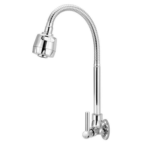 Torneira De Cozinha De Parede Tubo Gourmet Luxo 1/4v. Prateado