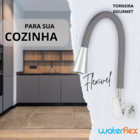 Torneira De Cozinha Duplo Jato Cinza Flexível Gourmet Abs Lux