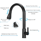 Torneira De Cozinha Extensível Gourmet Luxo Bancada Pia Mistu